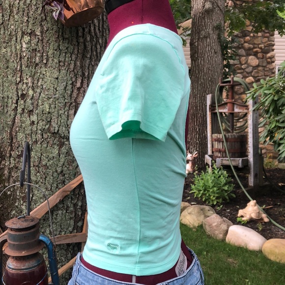 Victoria’s Secret Pink Teal heart crop top - Picture 5 of 8